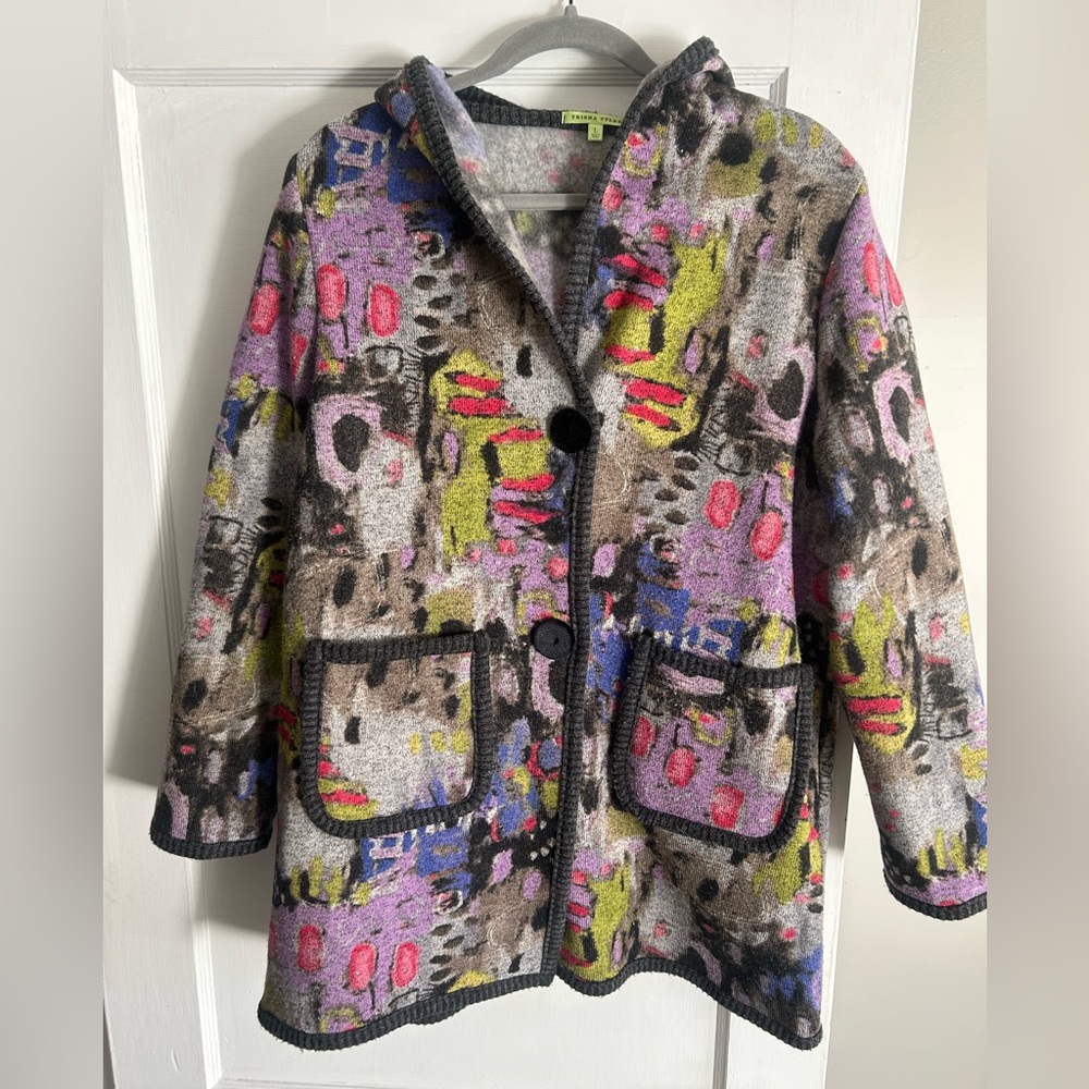 Vibrant Multicolor Women's Teddy Jacket - Picture 2 of 7